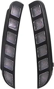 2Pcs Car LED DRL Daytime Running Light Fog Light Yellow Turn Signal Light for Ford Explorer 2016-2018