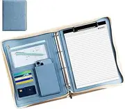 Leather Padfolio, Business Folio Organizer, A4 Notepad Folder, Professional and Stylish Design, Document Folder for Keeping Tablets, and Documents Organized, PU Leather