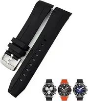 [KAVJU] Rubber Watchband 21mm 22mm，For Tissot T120417 T120407 SEASTAR Sport Diving Watch Strap Black Orange