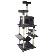 Cat Tree Scratching Post Tower House Furniture Wood - 184cm