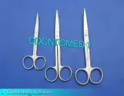 ODM 3 PIECES OF OPERATING DISSECTING SCISSORS 4.5",5.5",6" CURVED SHARP/ SHARP