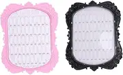 LALAFINA 2pcs Nail Art Display Board European Style Manicure Showing Boards for Salon Lightweight and Compact Design Stable Stand for Easy Nail for