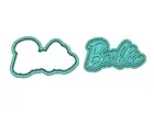 Barbie cookie cutter and stamp debosser baking two tone