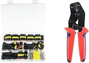 Xiaojiang Store SN-48B Car Electrical Wire AMP 1.5 Connector Automotive wat/erp/;ro/ofW 1 2 3 4 Pin Motorcycle Truck Harness Crimping Pliers(254PC Box and Pliers)