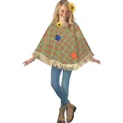 Scarecrow Sweet Child Poncho Costume - Fun World