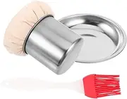 1 Set of Convenient Oil Brush Jar Set Household Pancake Oil Brush Oil Wiper