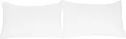 Stretch Pillowcases - Micro Jersey Knit & Ultra Soft, Standard Size - Set of 2 Pillow Cases, White