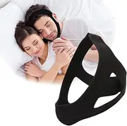 Anti Snoring Device Anti-Slip Adjustable Anti Snoring Chin Strap,Snoring Reduction Stop Snoring Device Snoring Solution,Professional Effective Anti Dry Mouth Chin Strap Stop Noise Snoring Strap (Black)