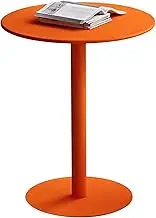 Round Coffee Table Small Kitchen Table with Metal Legs, Cocktail Pub Table for Kitchen Dining Room Bistro Cocktail Coffee Table Negotiation Side Table(40x62cm)