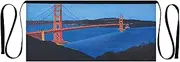 [Joitme] Golden Gate Bridge Server Apron, Short Apron with Pockets, Kitchen Apron with Pockets, Golden Gate Bridge