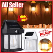 Solar Tungsten Wall Light Outdoor Wireless Motion Sensor LED Wall Sconce Good VH