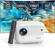[Electric Focus] Mini Projector, YABER E1 20000 Lumen Portable Projector with WiFi 6 and Bluetooth 5.2 1080P Support, ±40° Keystone Correction, Home Outdoor Projector for Smartphone/TV Stick/HDMI/PS5