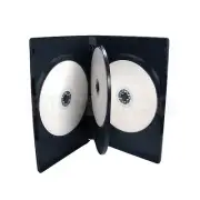 100 ct 14mm Multi Hold 4 Disc Quad CD DVD Black Case Movie Game Box Wholesale
