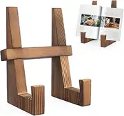 Wooden Cookbook Stand for Kitchen - 8.8" Rustic Recipe Book Holder | Multifunctional Cooking Book Display for Countertops, Tablets, Photos | Home Chefs & Cooking Lovers Gi-ft