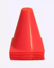 Amber Ultimate Training Essentials 6-Piece Durable PVC Cones for Dynamic Workout