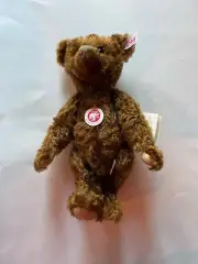 STEIFF "CLASSIC TEDDY BEAR” EAN 038938 BROWN MOHAIR 28 cm FULLY JOINTED