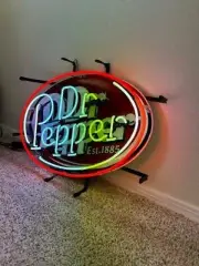 RGB! Dr. Pepper Est 1885 Lamp Neon Light Sign 20"x16" BRIGHT OFFICIAL RGB LIGHT!