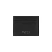 [Giorgio Armani] Giorgio Armani-Black Calf Leather Credit Card Holder-Uomo OS OS