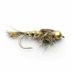 1/2 Dozen Bead Head Gold Ribbed Hares Ear Nymph Fishing Flies