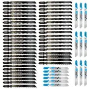 60Pcs Jigsaw Blades Set, Contractor Assorted T Shank Jig Saw Blades, Multi-Pu...