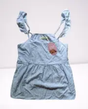 Peter Alexander Women's Lovely Blue & White Stripe Pyjama Top Size 14 RRP $59.95