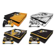 OFFICIAL NHL PITTSBURGH PENGUINS VINYL SKIN FOR PS4 SLIM CONSOLE & CONTROLLER