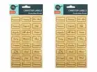48 Pcs Cannister Jar Spice self adhesive labels pantry label Tupperware
