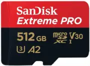 SanDisk 512GB Extreme Pro 200mb/s Micro 4K SDXC UHS-I Card with Adapter