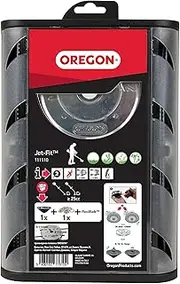 Oregon 111110 Jet Fit 2 Line Easy Load Aluminium Strimmer Head, with FlexiBlade Trimmer Line 4.0mm, Fits Most Shaft Strimmers Over 25cc