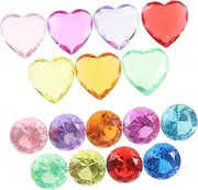 OFFIGAM 100Pcs Acrylic Face Gems Stick Decorative Charms for DIY Crafts Phone Cases Hair Accessories and Wedding Bouquets Rhinestone Stickers for Projects