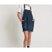One Teaspoon Mini Stanton Denim Bib Dress in Royal Blue NWT
