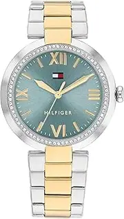 [Tommy Hilfiger] Alice Two Tone Stainless Steel Light Blue Dial Women's Watch