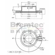 Bremtec Euro-Line GeoZinc Coated Brake Rotor - BDR16460EL