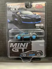 1/64 MINI GT MIJO EXCLUSIVES BUGATTI GRAY & BLUE DIVO CHASE CAR 1 OF 225