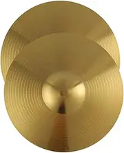 DRESSOOS 2pcs Jazz Drum Cymbals Lightweight Brass Crash Cymbals for Drum Portable Music Instrument Accessories Easy to Use