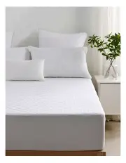 [Dreamaker] Cotton Quilted Waterproof Mattress Protector in White