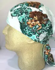 Risque Mermaid Deluxe Head Wrap Doo Rag Skull Cap with Sweatband
