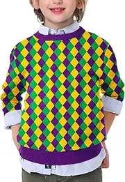 [Remimi] Kids Thanksgiving Turkey Sweaters Boys Girls Christmas Pullover Tops 5-14 Years