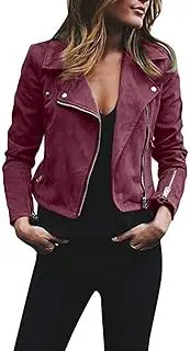 [Generic] Outwear Ladies Jacket Coat Zipper,Windbreaker Jacket Women Plus Size,Solid Color Lapel With Pockets,Long Sleeve Casual Coat,Outdoor Coats Lightweight Windproof