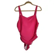 Catherine Malandrino One Piece Swimsuit Ruching in Love Potion 1X