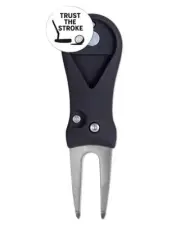 Trust The Stroke Swing Thought Golf Ball Marker + Switchblade Divot Tool