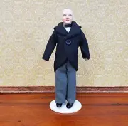 Dollhouse Grandfather or Butler Porcelain Male Poseable 1:12 Scale Miniature