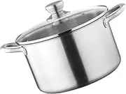 ULTECHNOVO Induction Cooktop Soup Pot Double Handle Stainless Steel Pot Large Capacity for Kitchen