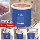 85cm Portable Folding Bathtub Inflatable Water Tub Place Room Spa Massage Bath