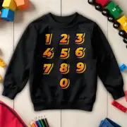 Boys and Girls Retro Comic Number Day Ideas Jumper Sweatshirt for Kids #ND