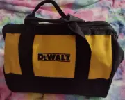 New -No Tags- Genuine Dewalt Heavy Duty Tool Bag 19”x12"x12" Nylon Bottom &Skids
