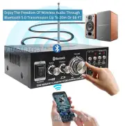 All-In-1 Stereo Amplifier FM Tuner Bluetooth Receiver MP3 Player With AUX USB In