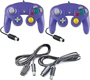 DARLINGTON & Sohns Pack of 2 Controller Purple + Extension Cable for Nintendo Game Cube Controller Purple GC Extension Nintendo Wii Cable