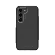 EFM Monaco Case Armour with ELeather and D3O 5G Signal Plus TechnologyFor Samsung Galaxy S23+ - Black/Space Grey