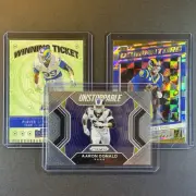 3X AARON DONALD INSERT LOT- 2020 PANINI: PRIZM, DONRUSS, CONTENDERS (RAMS)